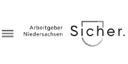 Arbeitgeber Niedersachsen Sicher Logo in grau